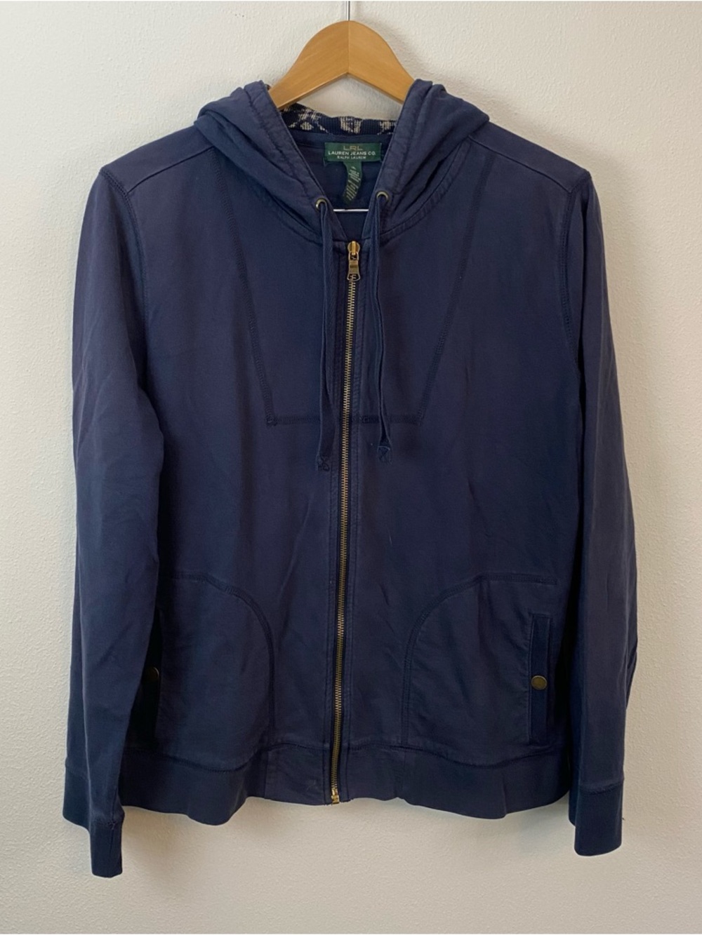 Lauren Ralph Lauren Jeans Full Zip Hoodie Blue Womens XL